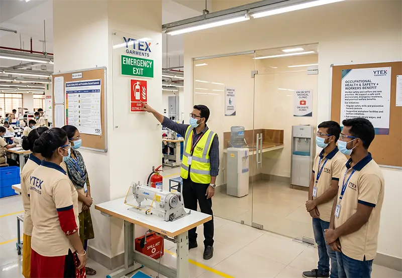 Occupational safety and worker welfare at factory